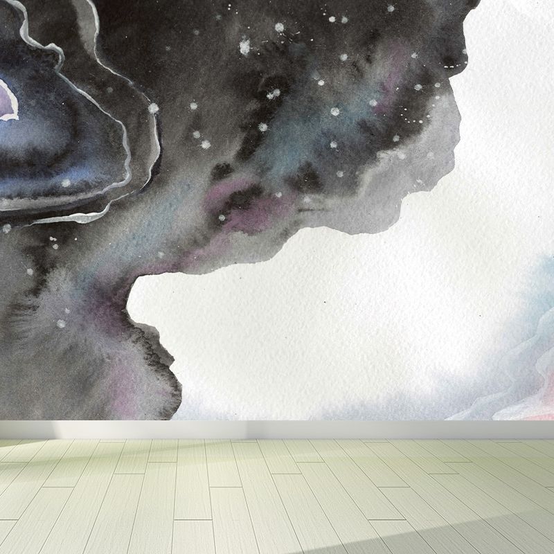 Soft Color Graphic Mural Wallpaper Abstract Modern Stain-Proof Wall Covering for Kitchen