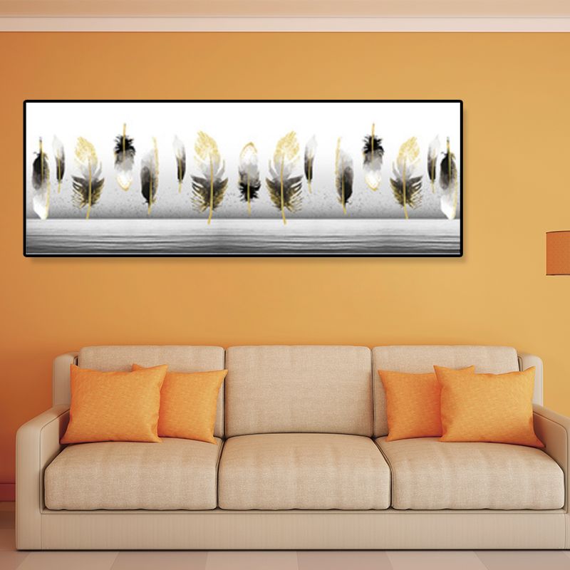 Textured Still Life Drawing Wall Art Canvas Nordic Style Wall Decor for Living Room