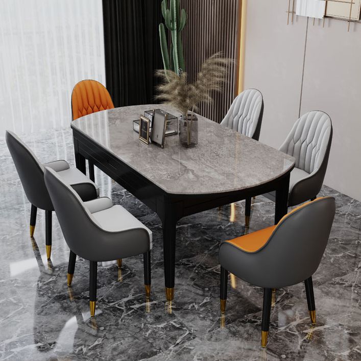 Silla escandinava para el hogar, sillón tapizado con respaldo Parsons, silla de comedor de madera