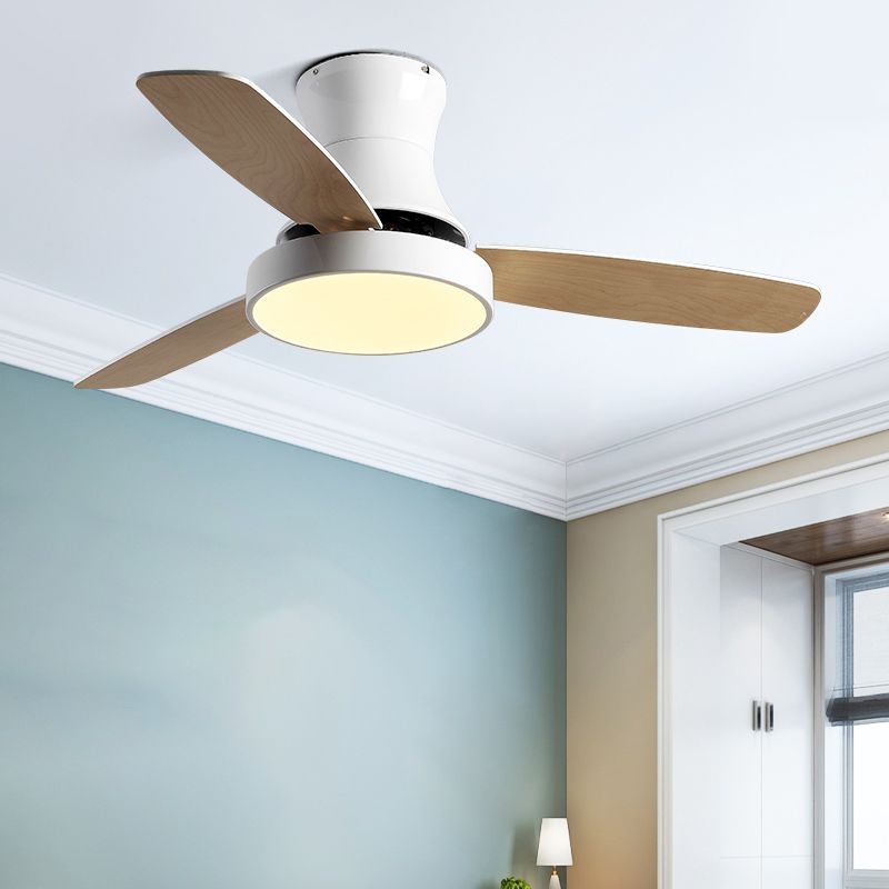 Geometry Ceiling Fan Light Kids Style Metal 1-Light Ceiling Fan Lamp for Living Room