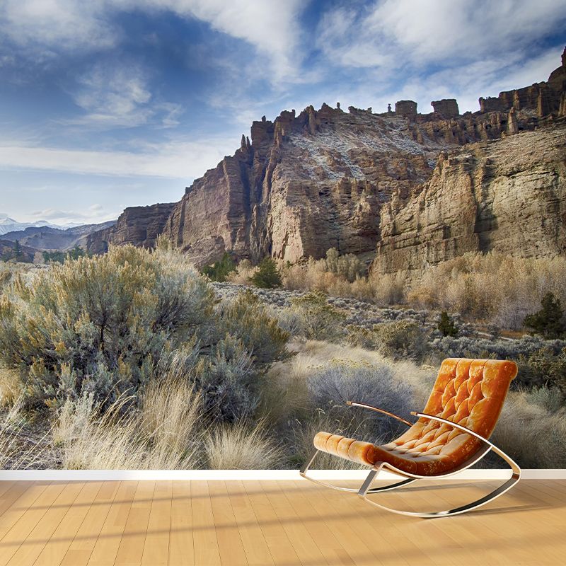 Mountain Wall Mural Decal Modern Style Moisture Resistant Sitting Room Wall Decor