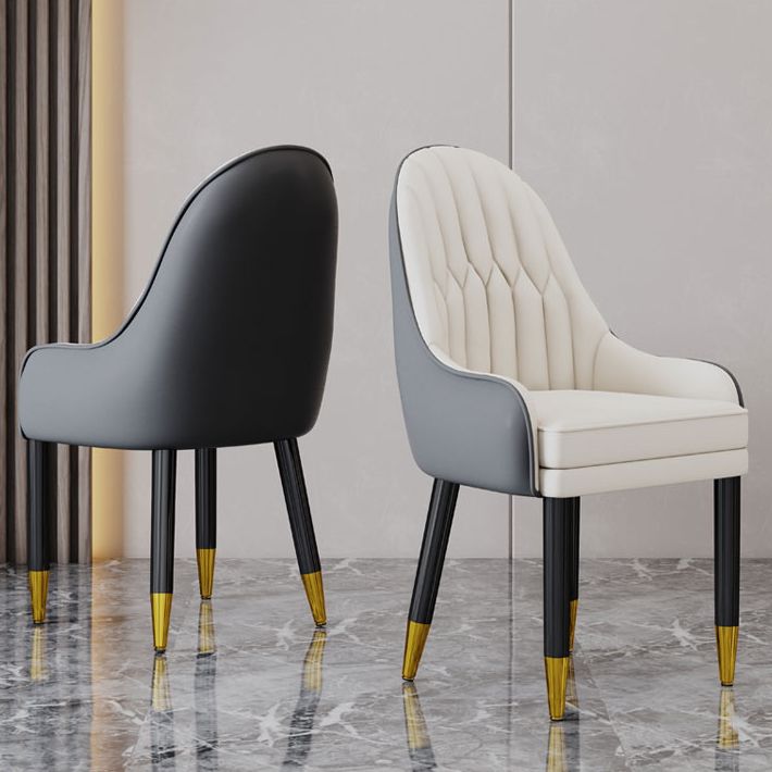 Silla escandinava para el hogar, sillón tapizado con respaldo Parsons, silla de comedor de madera