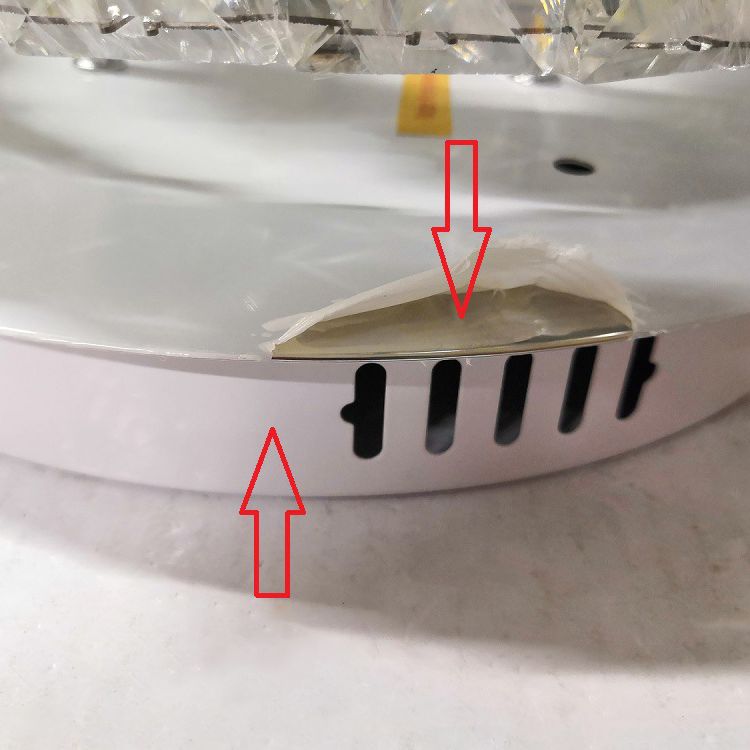 Chrome Circular Close to Ceiling Lighting Modern LED Crystal Close to Ceiling Light