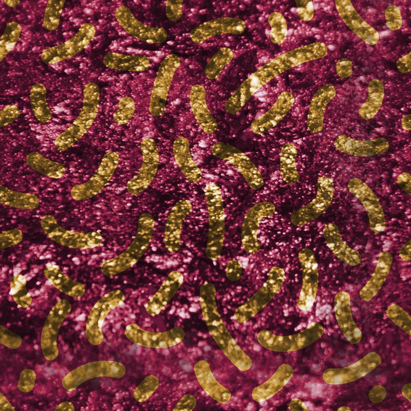 Curves Print Foil Wallpaper Mural Contemporary Glitter Wall Art in Dark Color for Home