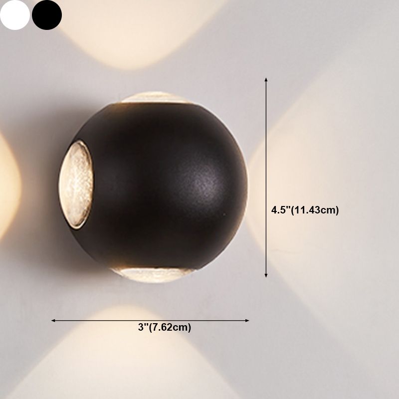 Ball Shade Metal Wall Sconce Modern Style Multi Lights Wall Mount Lighting
