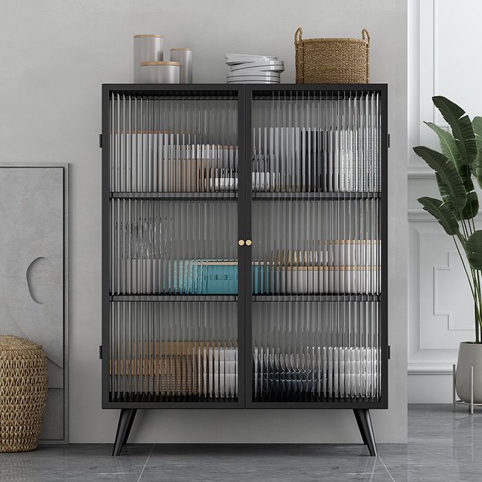 Steel Kitchen Sideboard Cabinet Modern Server Cabinet with Storage