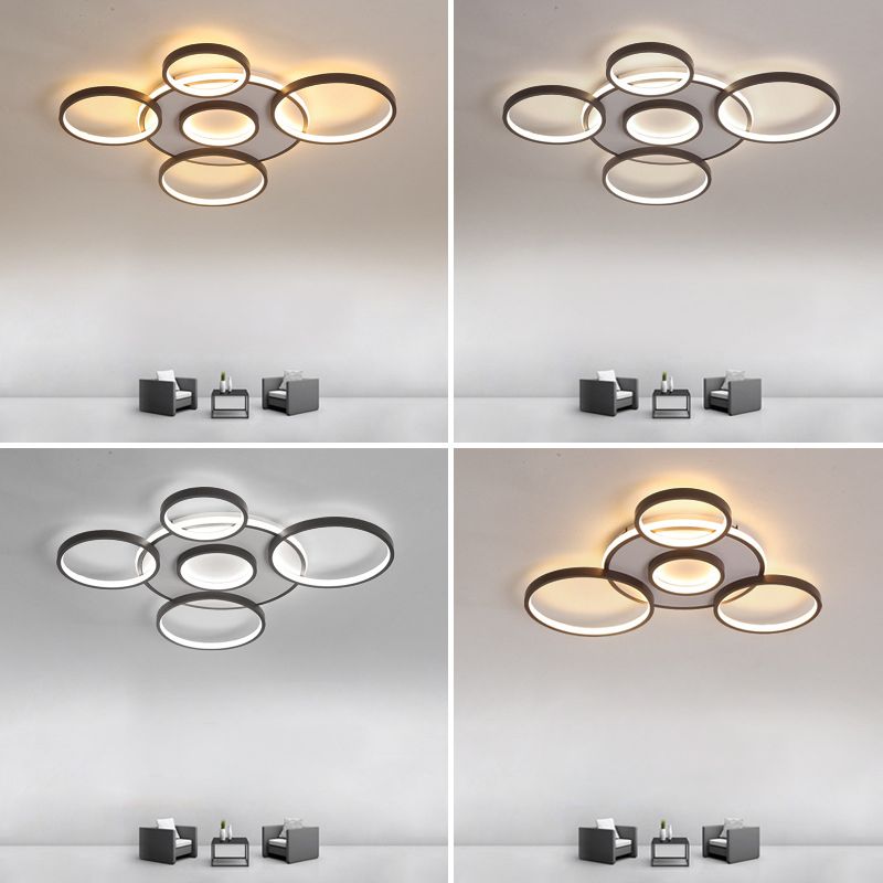Geometric Acrylic Flush Ceiling Light Fixtures Modern Style 1-Light Flush Mount Fixture