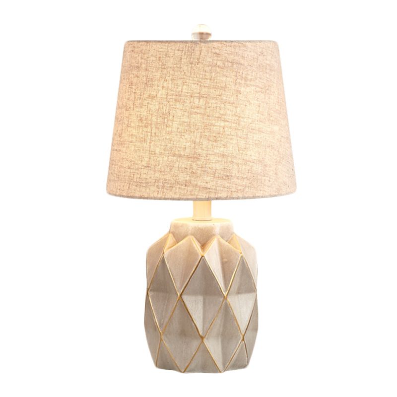 Mesa beige/blanca Tabla de mesa ligera de campo de 1 linda lámpara nocturna con base de jarras diseñadas con origami