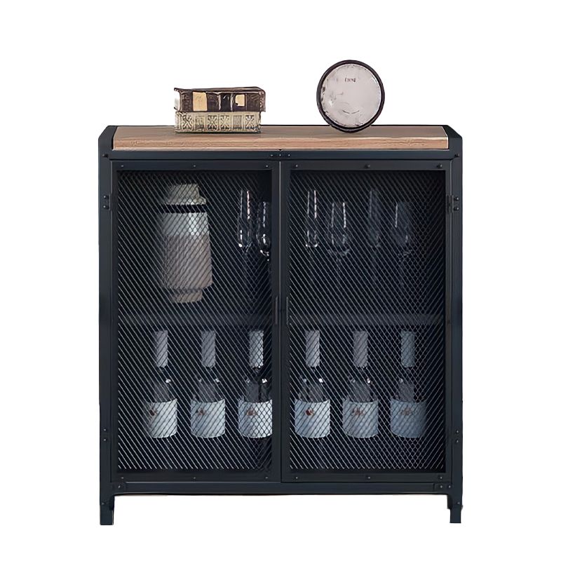 Solid Wood Top Kitchen Island Table Industrial Rectangle Double Sided Cabinet
