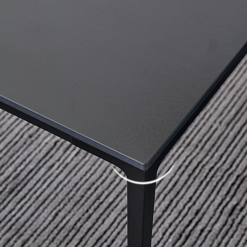 Contemporary Dinette Table Rectangle Stone Dining Room Table for Dining Room