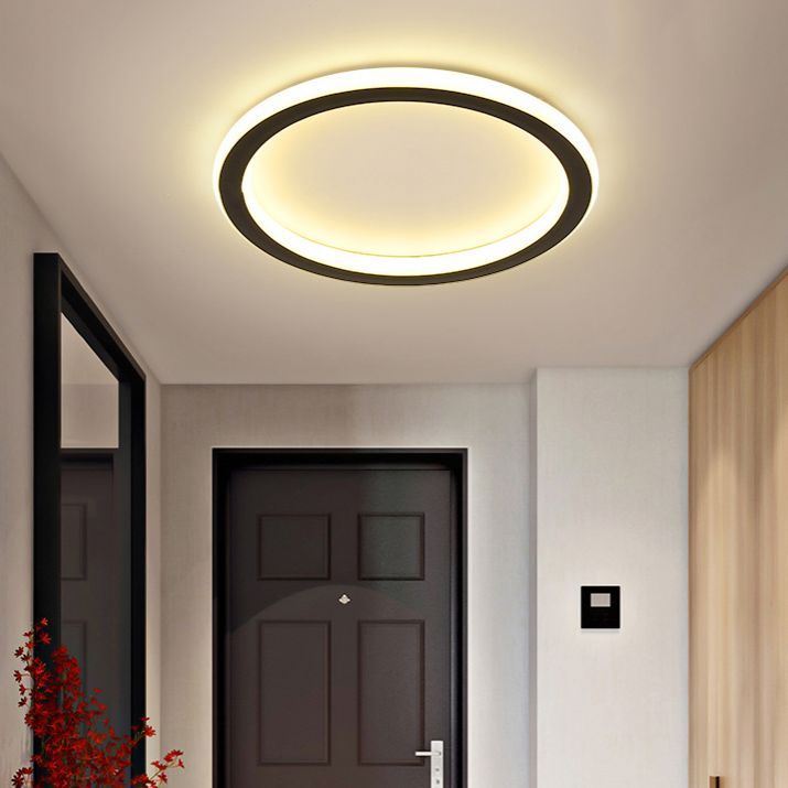 Contemporary Geometric Ceiling Light Fixture Metal LED Aisle Ceiling Mount Lamp Fixture