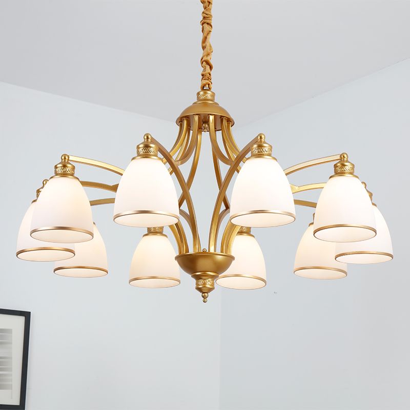 Amerikanische geometrische Kronleuchter Anhänger Lichter Metallkronleuchter mit Glasschatten