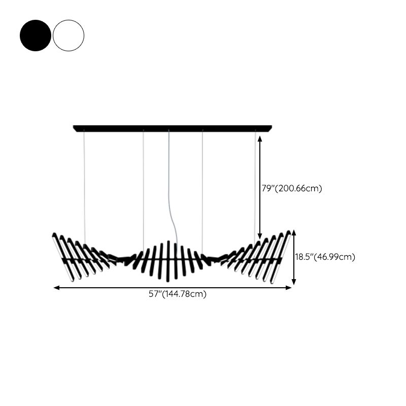 Nordic LED Island Lighting Fixture Creative Metal Pendant Light for Dining Room