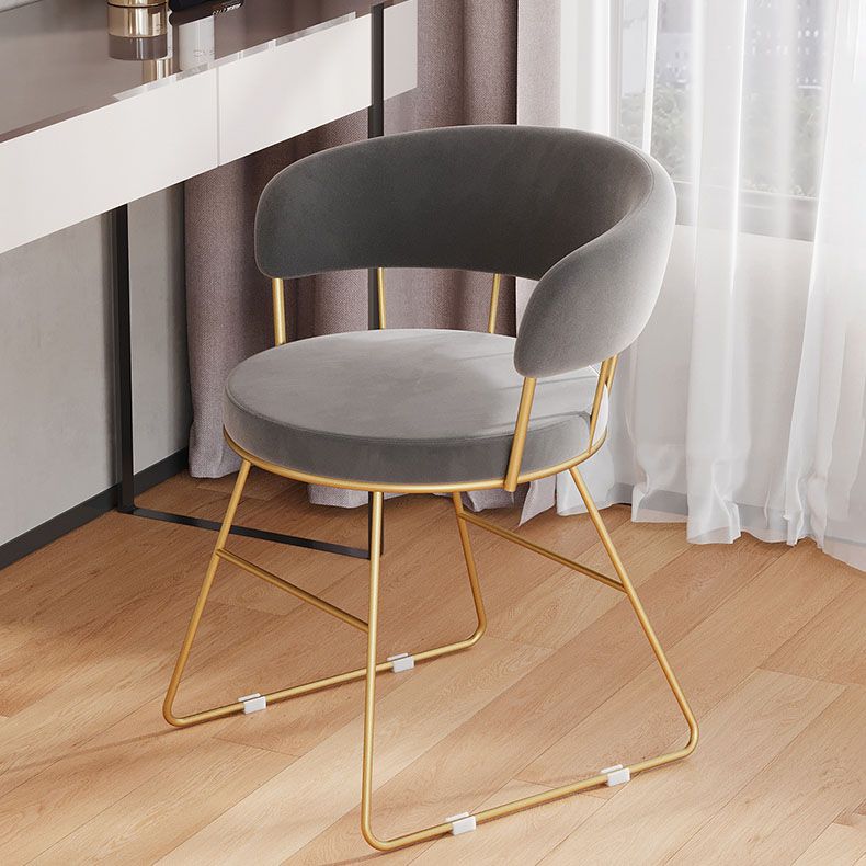 Upholstered Side Chairs Scandinavian Style Open Back Dining Side Chair