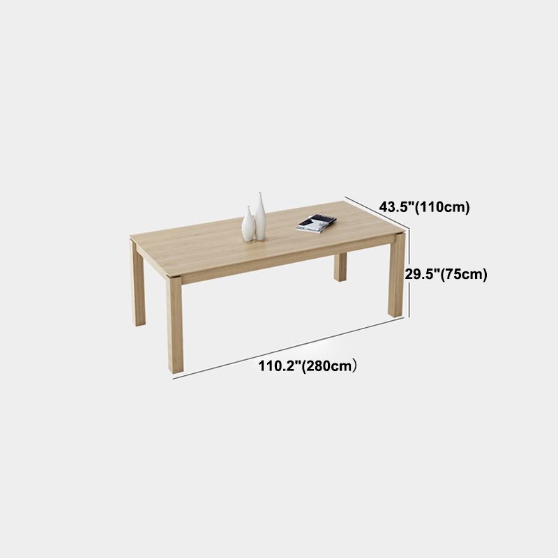 4 Legs Dining Table Solid Wood Dining Table with Natural Finish Legs