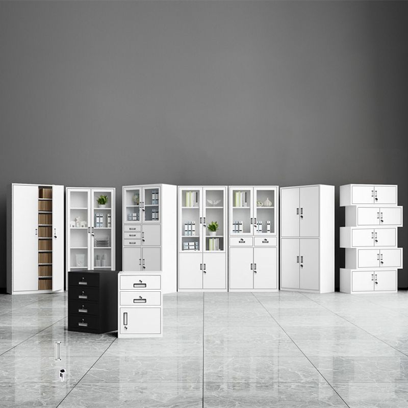 Contemporary Glass Storage File Cabinet Shelves Locking File Cabinet