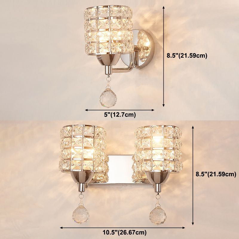 Lumo postmoderno a parete Postmoderna in cristallo in metallo per soggiorno camera da letto