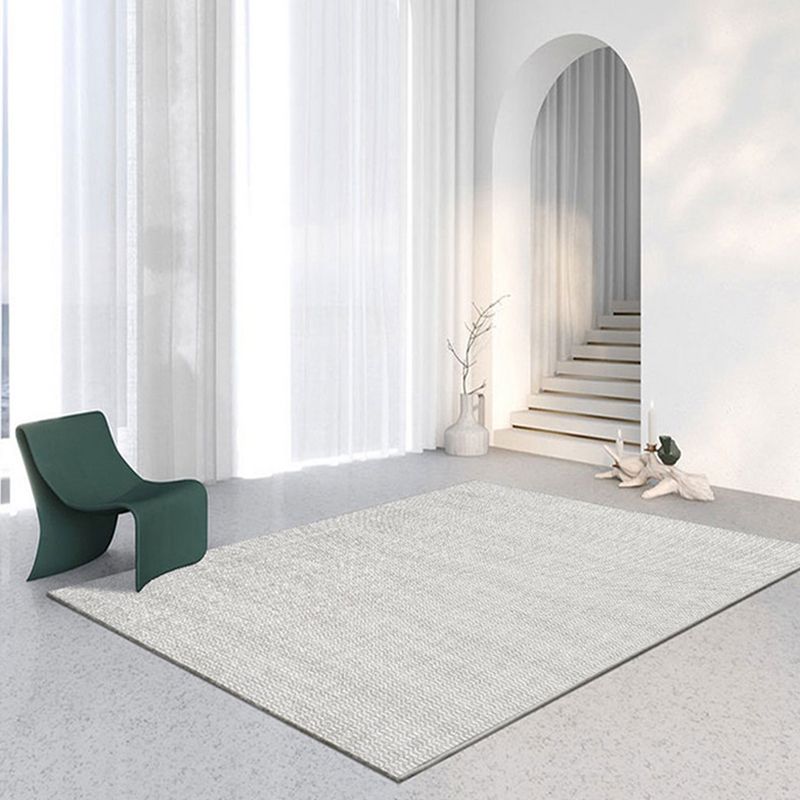 Alfombra de la línea de poliéster moderna gris alfombra de la línea de respaldo sin deslizamiento para sala de estar para sala de estar
