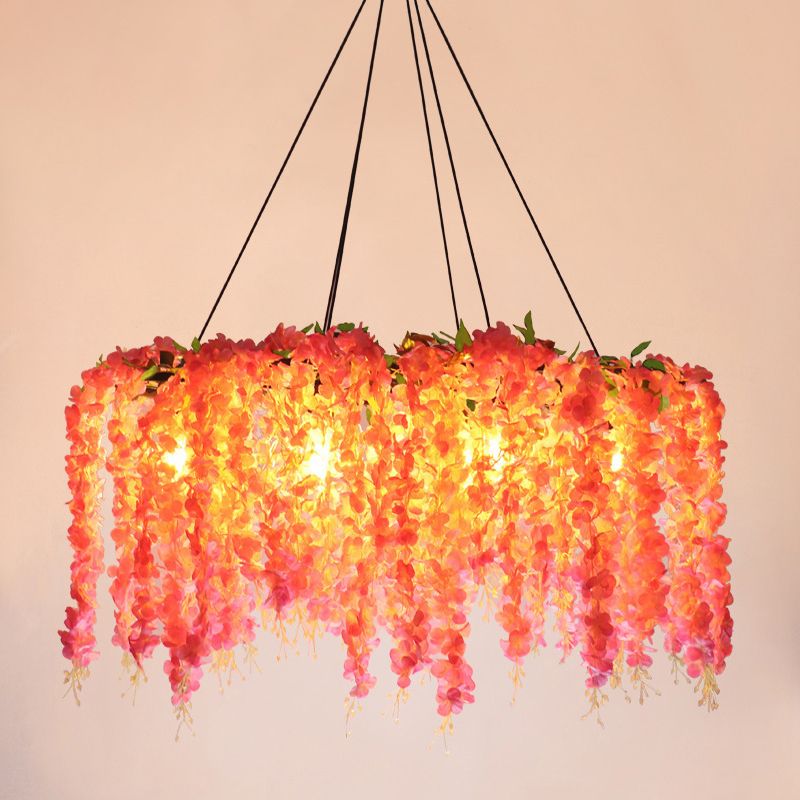 Black Metal Plant Island Ceiling Light Rustic Pendant  Lighting for Restaurant