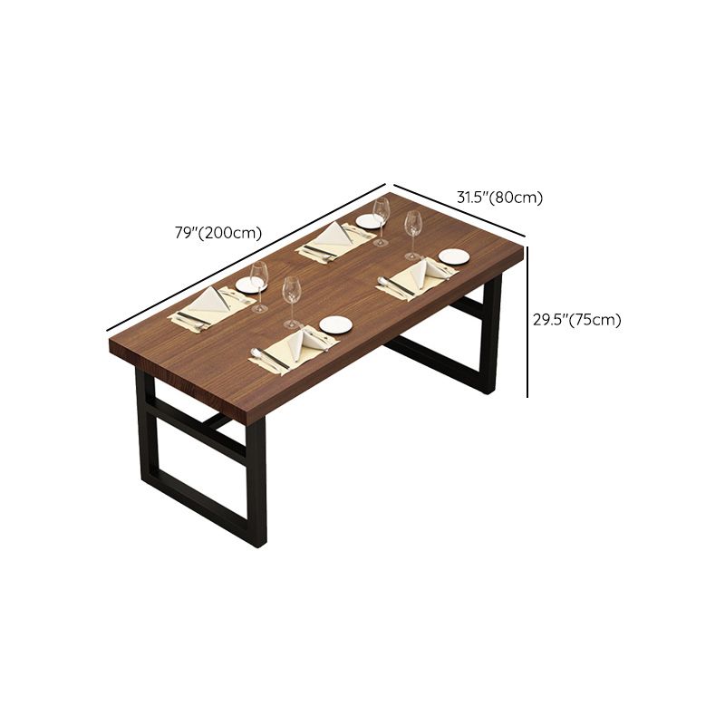 Industrial Dinner Room Dining Table Pine Solid Wood Dining Table