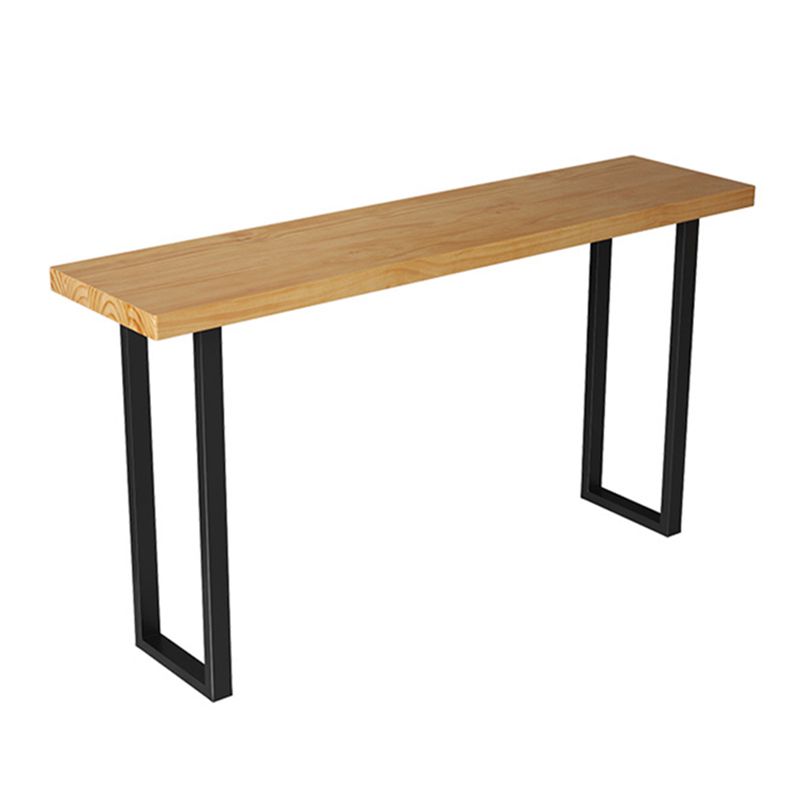 Rectangle Solid Wood Sled Base Bar Table for Kitchen Dining Room