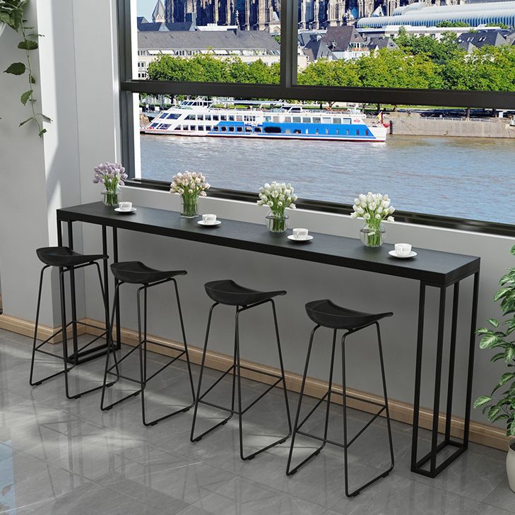 Industrial Bar Stool and Table Set Black 1/2/5 Pieces Pub Dining Set