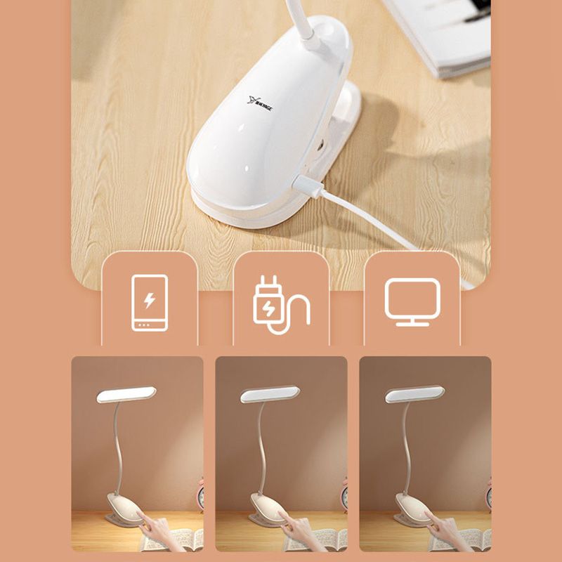Clamp-on Design Macaroon Style LED Table Lamp Eye Protection Bedside Reading Lamp in Warm White Light