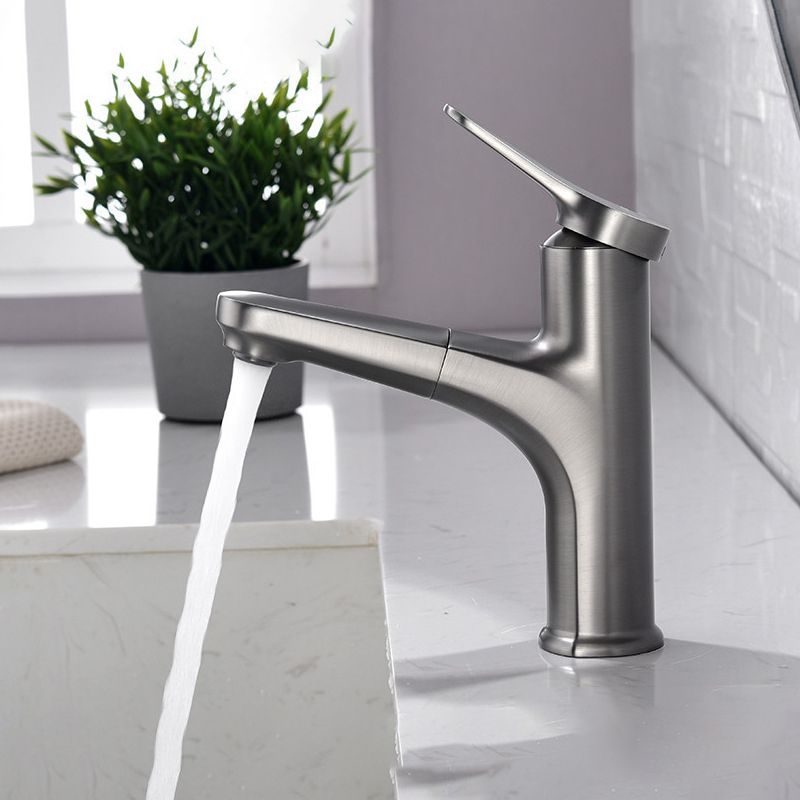 Basic Sink Faucet Brass Faucet Silver Centerset Lavatory Faucet