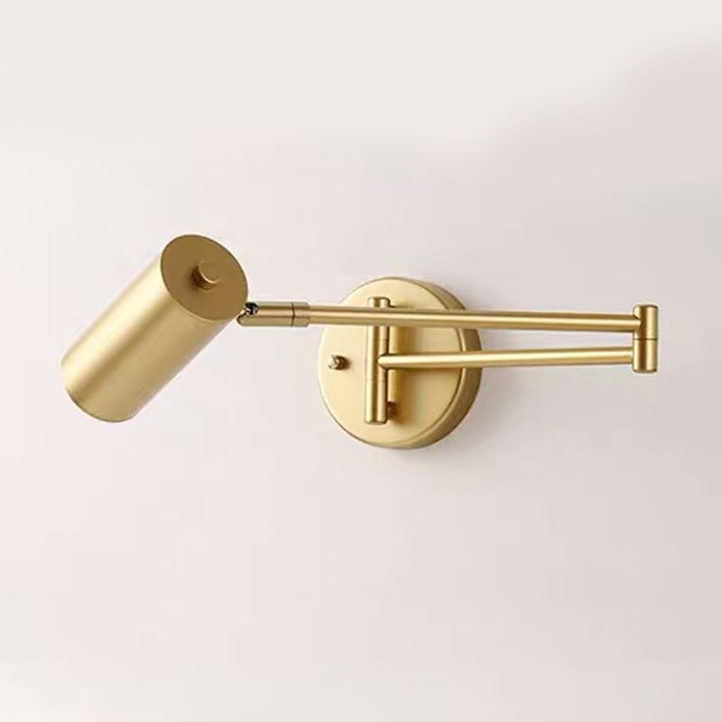 1 Light Cylinder Wall Mounted Lamp Contemporary Metal Wall Lighting Ideas