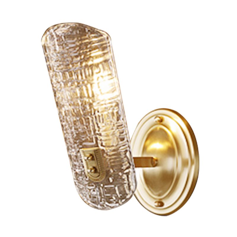 Simple Shield Wall Sconce Light Prism Crystal 1/2 Luci corridoio Montaggio parete Luce in ottone