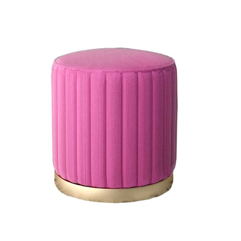 Gorgeous Round Pouf Solid Color Stain Resistant Pouf for Drawing Room