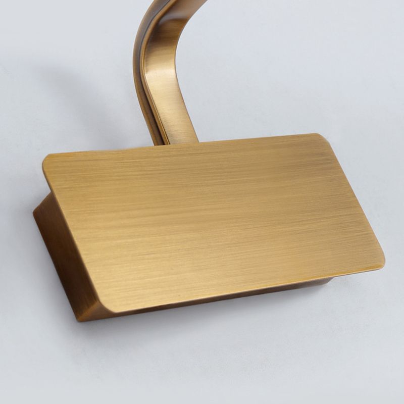 Metal Linear Shape Mirror Wall Light Modern 1 Light Mirror Wall Mount Fixture in Brass