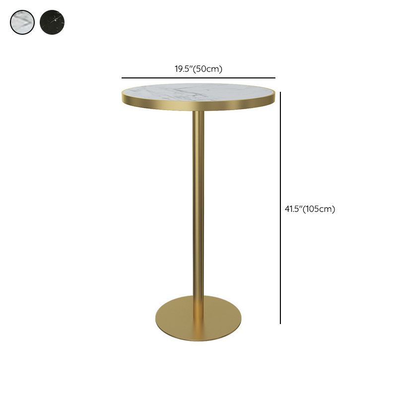 Modern Bar Table Dining Table with Pedestal Base for Kitchen Living Room