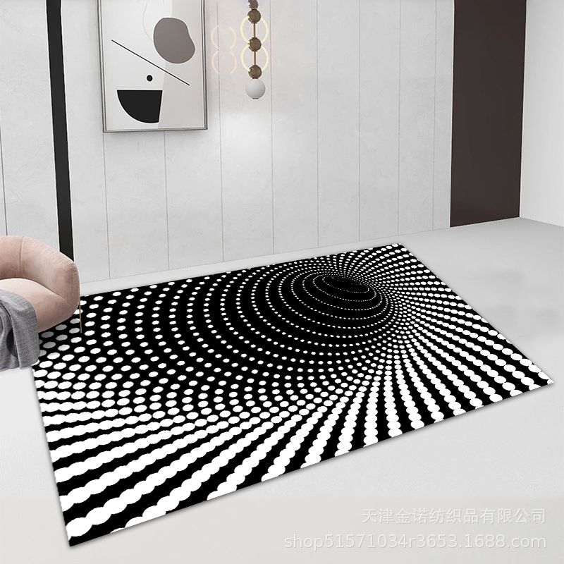 Modern Geometry Carpet Polyester Purple Carpet Washable Carpet for Drawing Room
