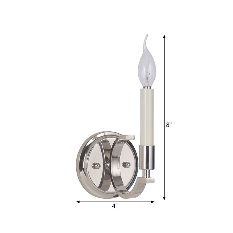1/4 Lichter Metallic Leuchtenleuchte traditionelle silberne Kerzen-Schlafzimmer-Wandlampe