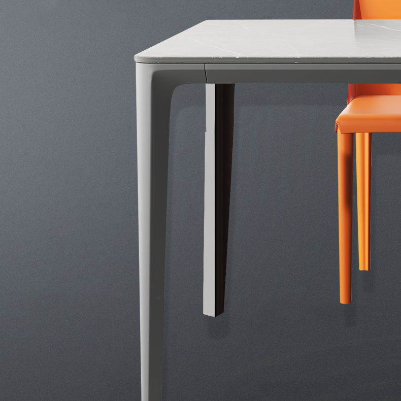 1/4/5/7 Pieces Dining Furniture Set Modern Sintered Stone Table and Faux Leather Chairs