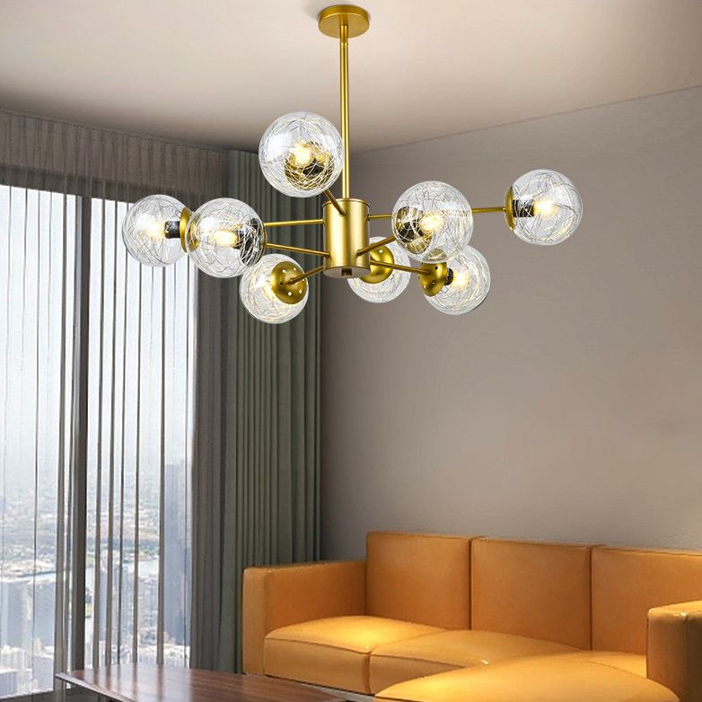 Nordic Style Simplicity Glassorb Kronleuchter eingebaut