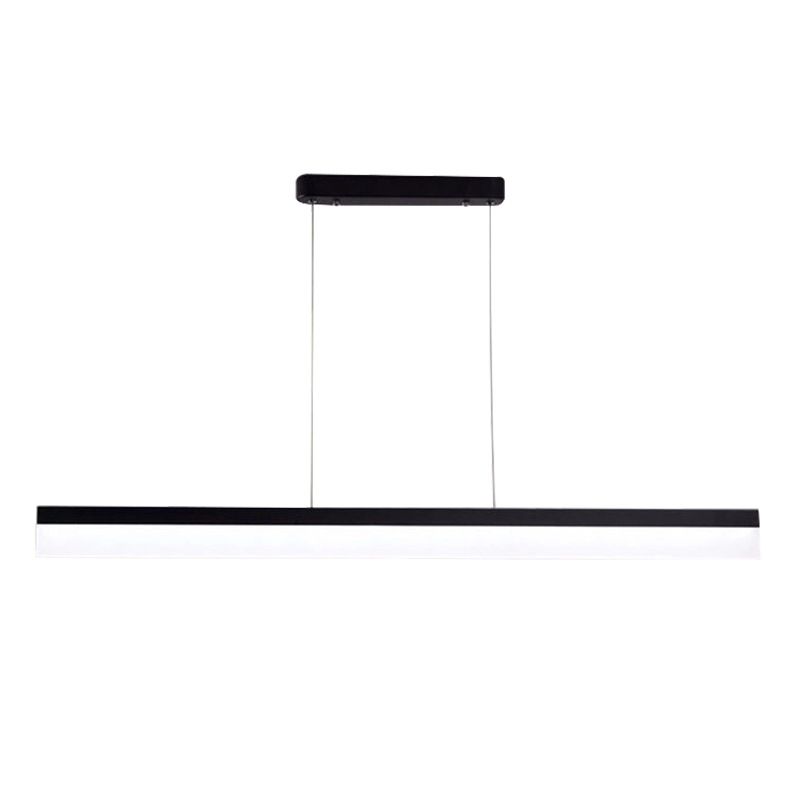Schleiche rechteckige lineare Anhängerbeleuchtung Einfaches Acryl -LED -Büro hängende Anhänger Licht