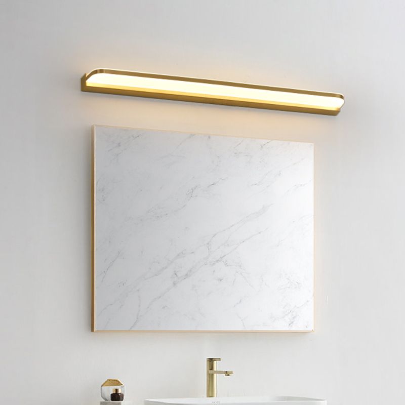 Modern Minimalist Style Ultra-thin Wall Mounted Light Fixture Copper Wall Light Sconces for Bathroom