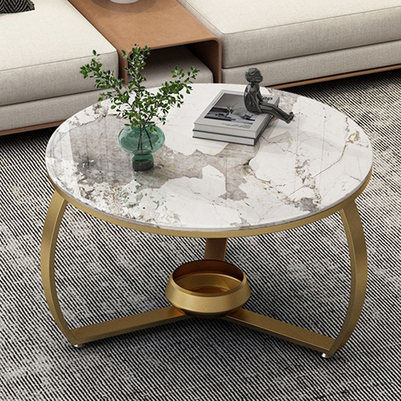 Round Cross Legs Coffee Table  Contemporary  Cocktail Table for Home