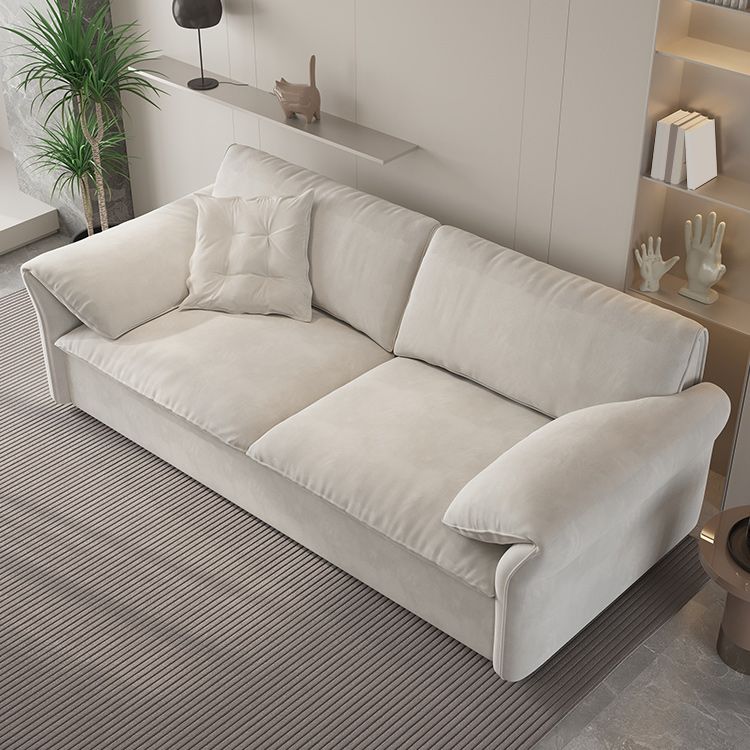 35" Wide Scandinavian Sofa Futon White Pillow Included Sleeper Sofa