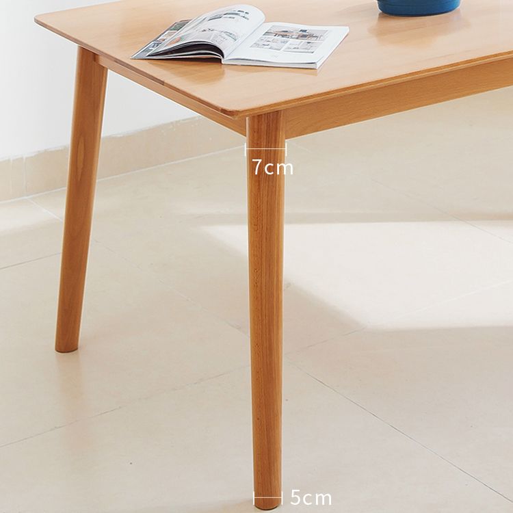 Mesa de madera de haya rectangular para la mesa de comedor moderna del restaurante con 4 patas