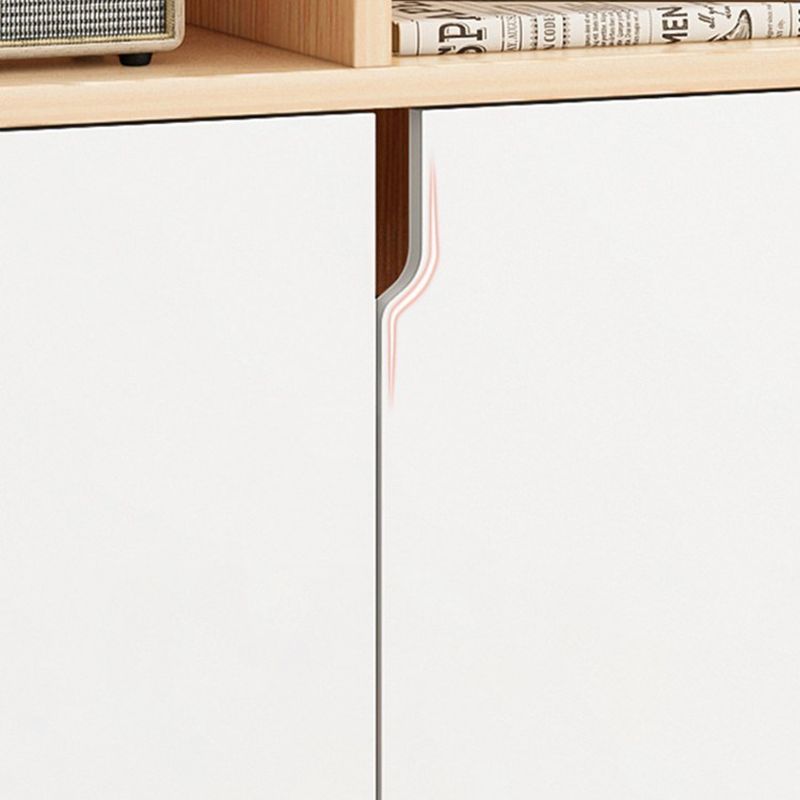 Scandinavian Closed Back Book Shelf 11.8'" W Wood Bookcase for Office