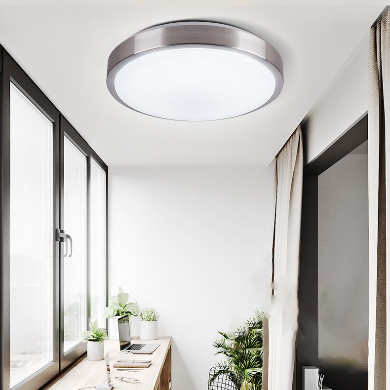 Lámpara de techo redonda sencilla de montaje empotrado LED de aluminio para sala de estar