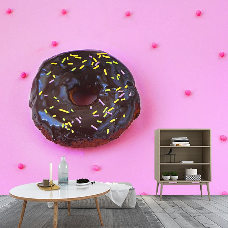 Sweet Pastry Mural Contemporary Style Wall Decor for Cake Shop, Water Resistant