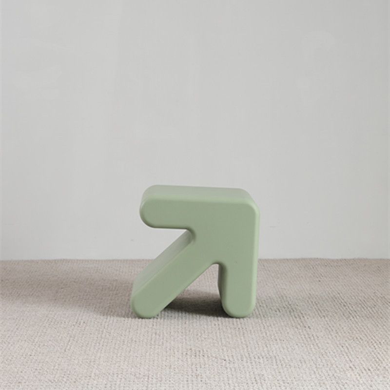 Scandinavian Geometric End Table 15.75" W x 13.78" D x 15.75" H Arrow-Shaped Side Table