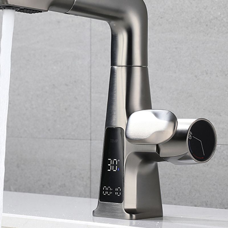 Modern Swivel Spout Sink Faucet Bathroom Low Arc Lifting Faucet
