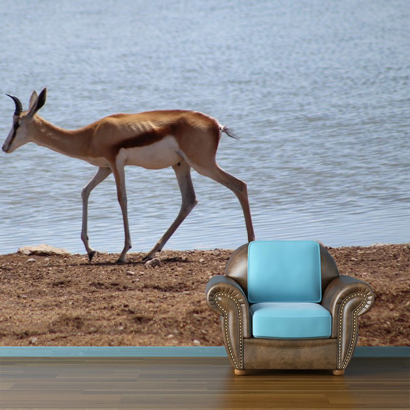 Springbok Mural Wallpaper Stain Resistant Wall Covering for Living Room