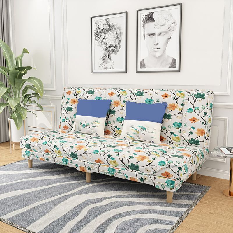 Eigentijdse stoffen armloze standaard bank bed met dubbele doeleinden voor woonkamer