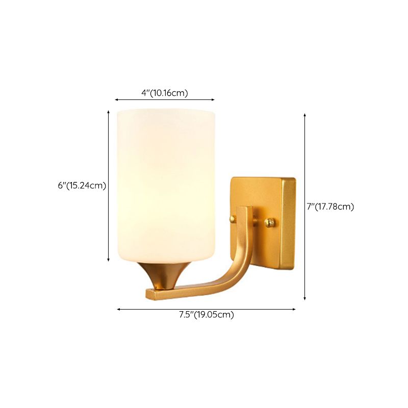 Modernism 1/2-Light Golden Vanity Light Glass Shade Bath Bar